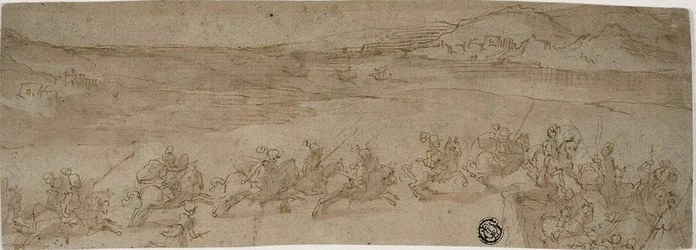 Cavaleiros na costa