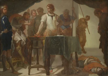 Mucius Scaevola em confronto com o rei Porsenna