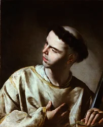 "Saint Laurent" (São Lourenço) Peinture de Bernardo Cavallino (1616-1656) - 1640s - Óleo sobre tela - Dim 65,5x53,5 cm Museo Lazaro Galdiano, Madrid