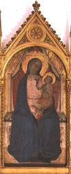 Madonna and Child (tempera no painel)