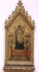 Madonna e Child Enthroned com a SS. Pedro e Paulo e Anjos (tempera no painel)