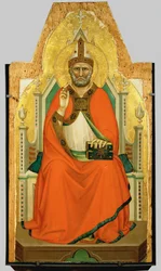 São Pedro ou um bispo santo (pintura sobre madeira)