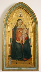 Virgem e Menino com o Doador, finais da década de 1340 (têmpera de ovo com ouro sobre madeira)
