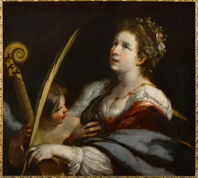 Santa Cecília e o anjo