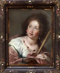 Santa Catarina de Alexandria (ca. 290- mártir 307). Pintura de Bernardo Strozzi, conhecido como Cappucino (1581-1644), óleo sobre tela, antes de 1630. Arte italiana do século XVII. Staatsgalerie, Stuttgart (Alemanha).