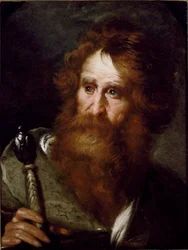 São Paulo Pintura de Bernardo Strozzi (1581-1644) Genes Galleria di Palazzo Rosso