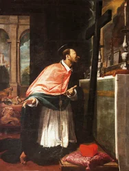 São Carlos Borromeo, de Bernardo Strozzi (1581-1644), Igreja dos Capuchinhos, Sarzana, Itália
