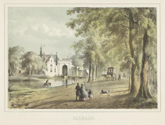 Vista de Alkmaar com a igreja Laurenskerk