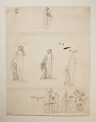 Paris e as três deusas. Vênus e Cupido
