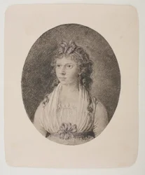 Retrato de Maren Schou West, nascida Grønlund