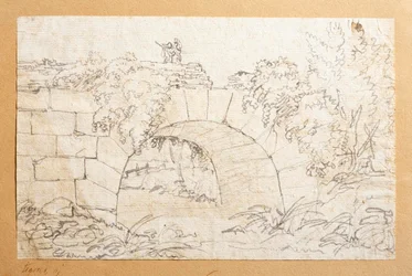 A ponte Ponte de Nono sobre o rio Marrano, nos arredores de Roma (?)