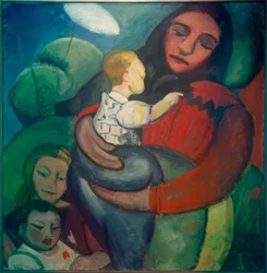 Mãe com filhos