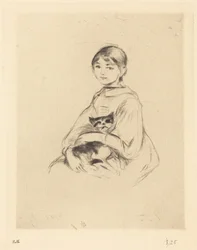 menina com gato