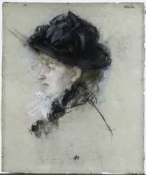 Mademoiselle Louise Riesener em um chapéu