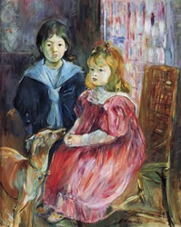 Retrato dos Filhos de Gabriel Thomas Pintura de Berthe Morisot