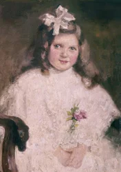 RETRATO DE SUA FILHA - SÉCULO XIX - IMPRESSIONISMO FRANCÊS