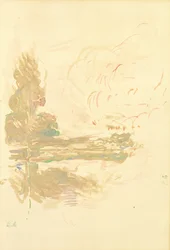 Reflexões no Sena, 1890 (aguarela sobre papel)