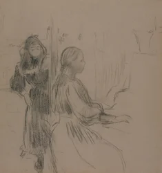 Estudo para La Musique, 1893 (carvão sobre papel avergoado)