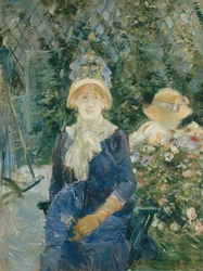 Mulher em um jardim, 188283.