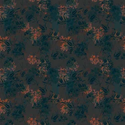 Burnt Umber Floral, 2015 (padrão de repetição ilustrativo)