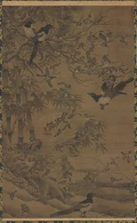 Cem Pássaros e os Três Amigos, primeiro quarto dos 1400s.