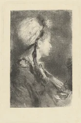 A Esposa do Artista em Perfil Virado à Direita, c. 1880.