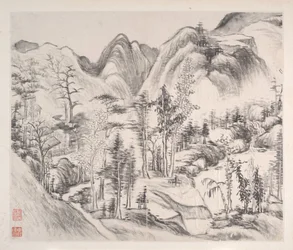 Paisagens, datado de 1814 (álbum de oito folhas; tinta sobre papel)