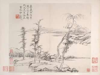 Paisagens, datado de 1814 (álbum de oito folhas; tinta sobre papel)