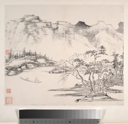 Paisagens, datado de 1814 (álbum de oito folhas; tinta sobre papel)