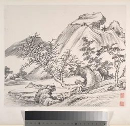Paisagens, datado de 1814 (álbum de oito folhas; tinta sobre papel)
