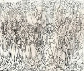 Casamento do rei Luís XII da França e Mary Tudor, século XVI, 1849.