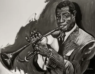 Louis Armstrong, c.2021 (Acrílico sobre tela)
