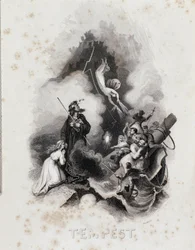 Gravura Blanchard para o primeiro acto de William Shakespeare