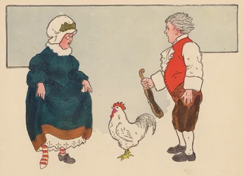 Rima infantil: Cock-a-doodle-do! (litografia a cores)