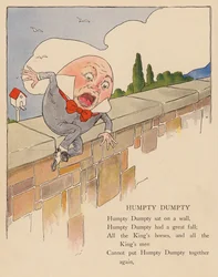 Rima infantil: Humpty Dumpty (litografia a cores)