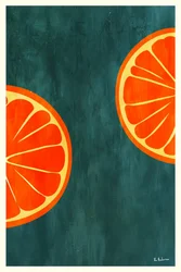 Fatias de laranja vibrante