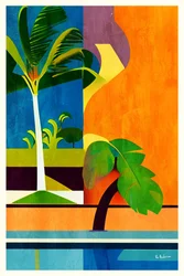 Palmeiras tropicais vibrantes