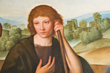 Adoração dos Sheperds Madonna com o Menino Jesus e dois Sheperds, detalhe de 2384594