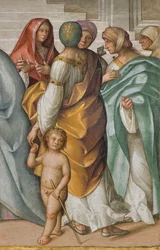 Nave Central, Segundo Norte, Casamento da Virgem, Boccaccio Boccaccino 1514-15, Detalhe