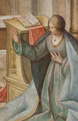Nave Central, Terceiro Norte, Anunciação, Boccaccio Boccaccino 1516-17, Detalhe