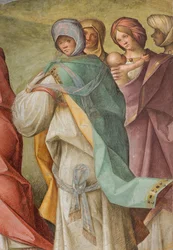 Nave Central, Terceiro Norte, Visitação, Boccaccio Boccaccino 1516-17, Detalhe