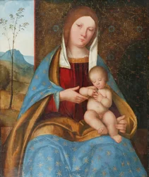 Madona e Menino (óleo sobre painel)