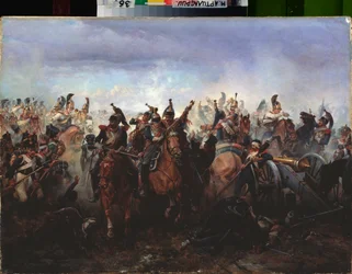 A Batalha de Fer Champenoise (Fere-Champenoise), 25 de março de 1814 (A Batalha de Fer Champenois, em 25 de março