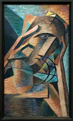 Meditação. Pintura de Bohumil Kubista (1884-1918), Oil On Canvas 1915. Arte checa do século XX. Palácio Veletrzni (Palácio de Feiras), Praga (República Checa).