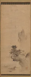 Paisagem de tinta salpicada, início do século XVI.