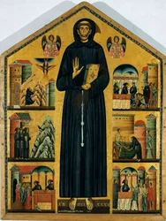 Vida de São François de Assis. (Pintura sobre madeira) 1235