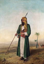 Sir Richard Burton em vestido árabe, c.1853