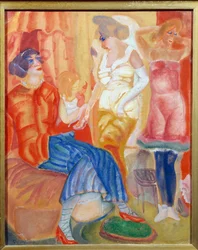 "Mulheres" (Mulheres) - Pintura de Boris Dmitrievich Grigoriev (1886-1939)