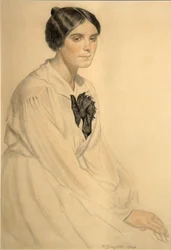 Retrato de Ksenia Nikolayevna Semenova Skalova, 1920