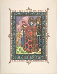 Ilustração para o conto de fadas Vasilisa, a Bela, c. 1925